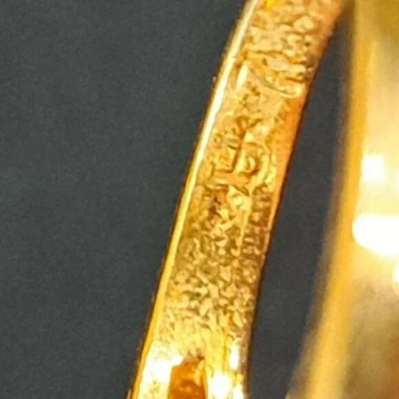 Vintage UNCAS Gold-Plated Ring With White Stones & Rhinestones Size 6.5 - Picture 4 of 6